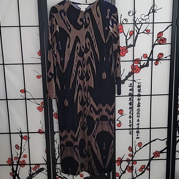 Diamond Tea Vintage Velvet Lounge Dress  MuuMuu - Picture 1 of 10